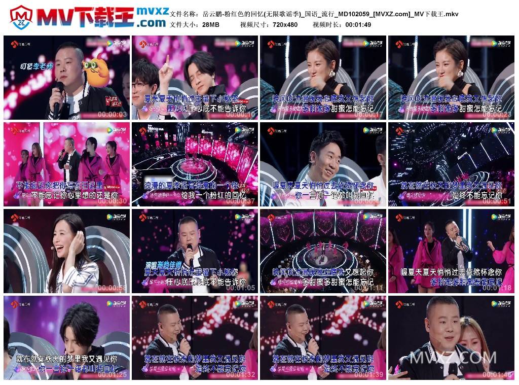 岳云鹏-粉红色的回忆(无限歌谣季)_国语_流行_MD102059